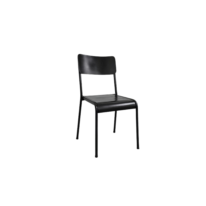 Chaise de réunion en métal noire