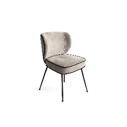 Fauteuil en velours avec pieds en métal