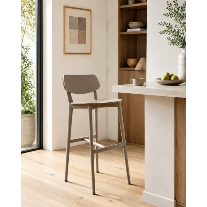 Chaise/tabouret haut en bois contreplaqué - Billiani