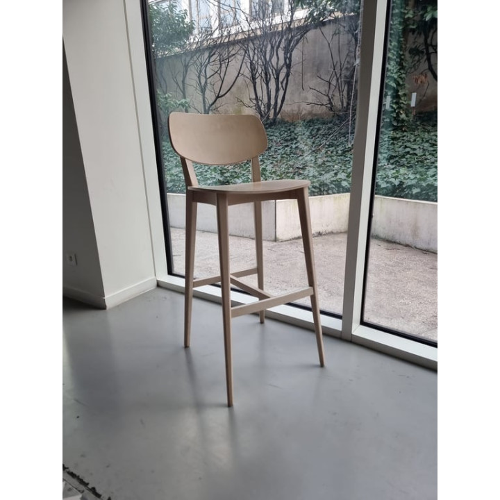 Chaise/tabouret haut en bois contreplaqué - Billiani