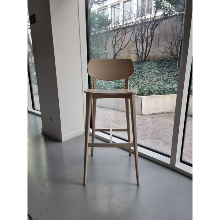 Chaise/tabouret haut en bois contreplaqué - Billiani