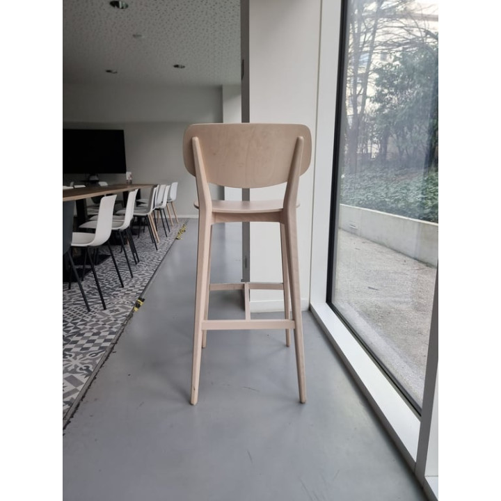 Chaise/tabouret haut en bois contreplaqué - Billiani