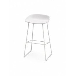 Chaise/tabouret haut en métal et plastique - Hay
