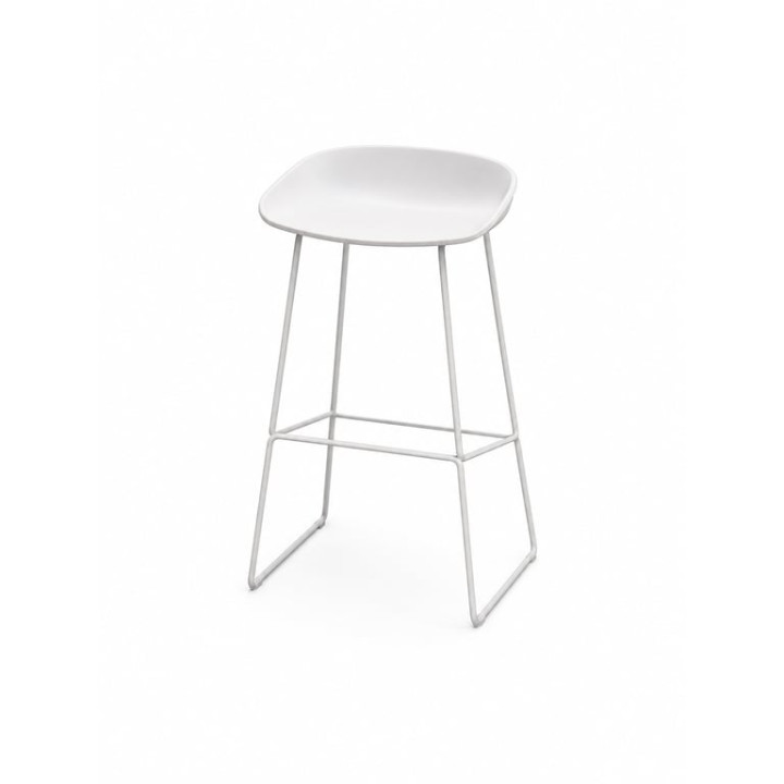 Chaise/tabouret haut en métal et plastique - Hay