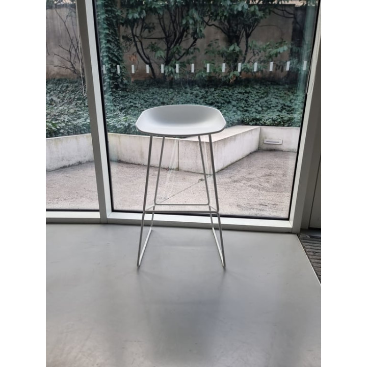 Chaise/tabouret haut en métal et plastique - Hay