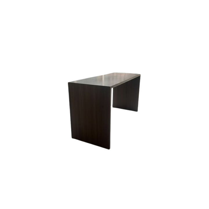 Table haute rectangulaire en chêne foncé