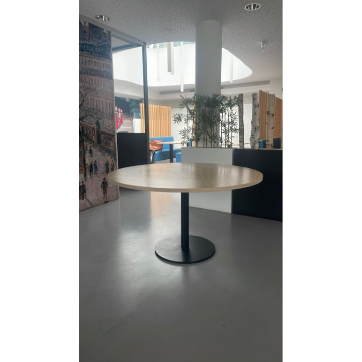 Table de cafétéria ronde en bois mélaminé