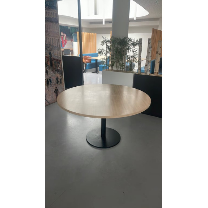 Table de cafétéria ronde en bois mélaminé