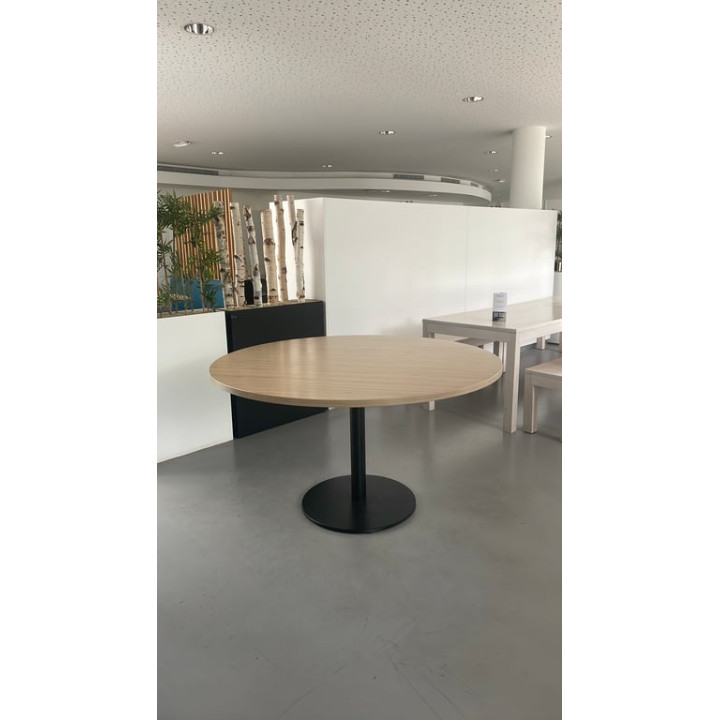 Table de cafétéria ronde en bois mélaminé