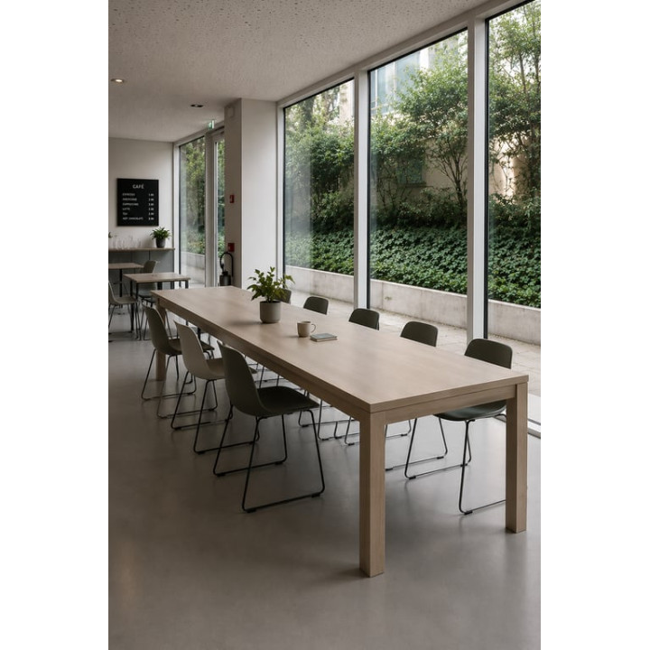 Table de cafétéria rectangulaire en bois mélaminé - Hutten