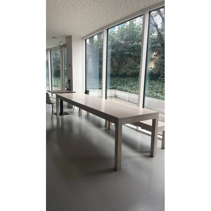 Table de cafétéria rectangulaire en bois mélaminé - Hutten