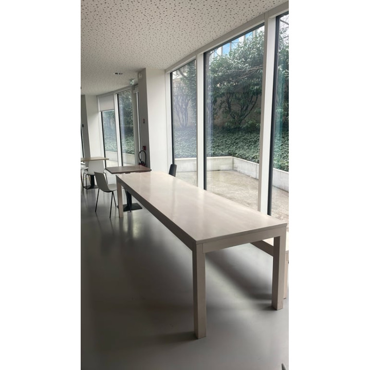 Table de cafétéria rectangulaire en bois mélaminé - Hutten