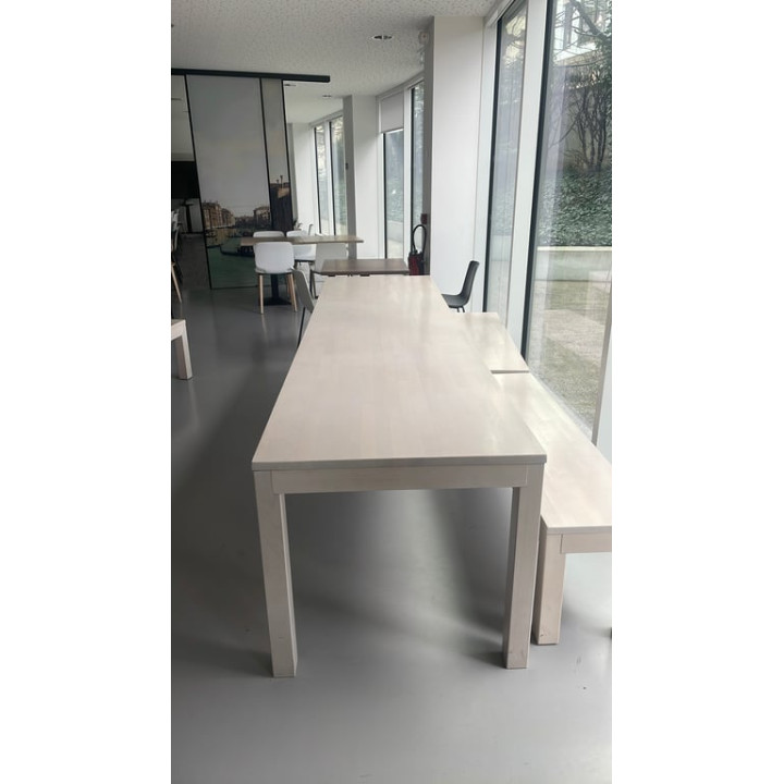 Table de cafétéria rectangulaire en bois mélaminé - Hutten