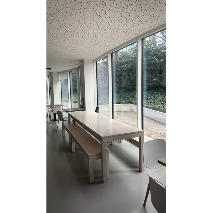 Table de cafétéria rectangulaire en bois mélaminé - Hutten