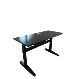 Bureau réglable 140x60 cm en Bois Wenge et Métal Noir