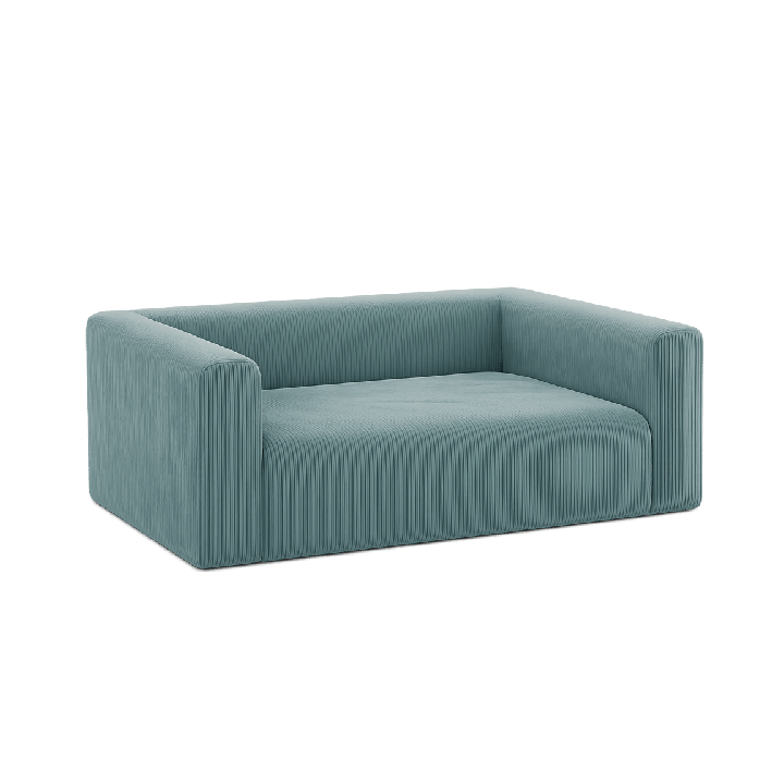 Canapé Rectangulaire avec Accoudoirs en Velours