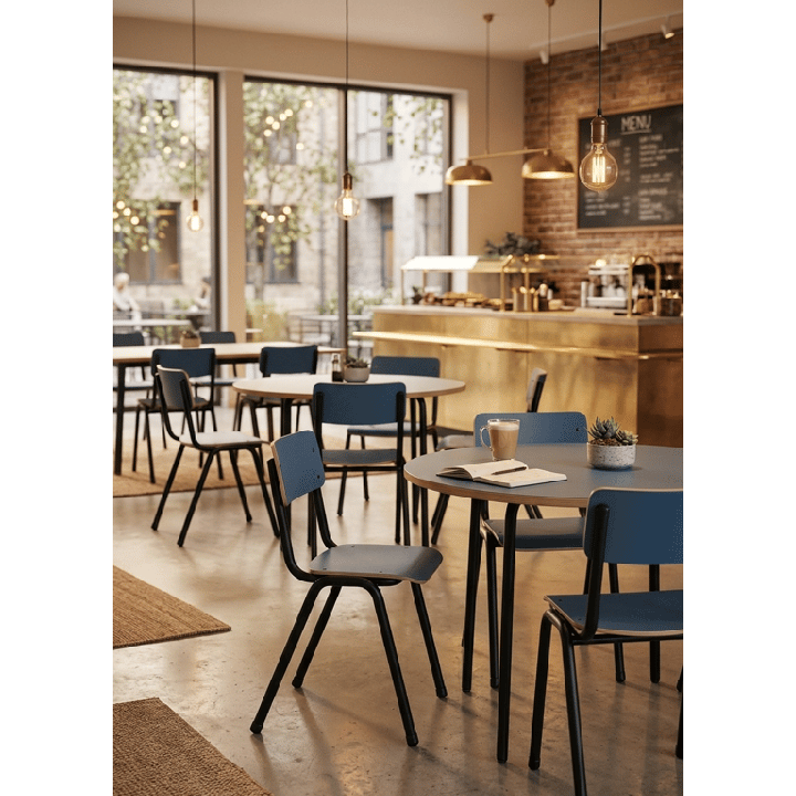 Chaise de cafétéria empilable