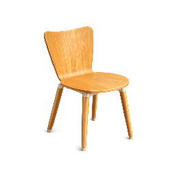 Chaise de cafétéria en bois
