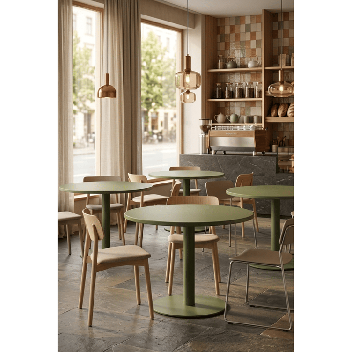 Table de Cafétéria Ronde