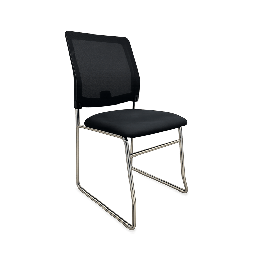 Chaise de réunion en métal et tissu