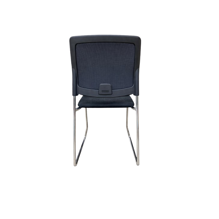 Chaise de réunion en métal et tissu