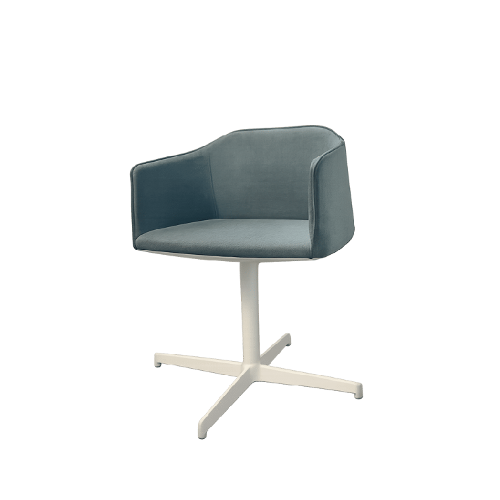 Chaise de réunion avec accoudoirs et piètement en étoile