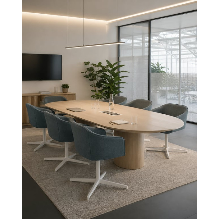 Chaise de réunion avec accoudoirs et piètement en étoile