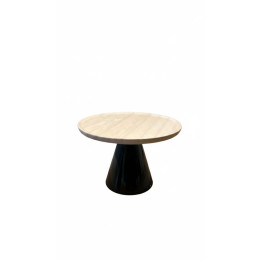 Table basse ronde en bois contreplaqué et plastique