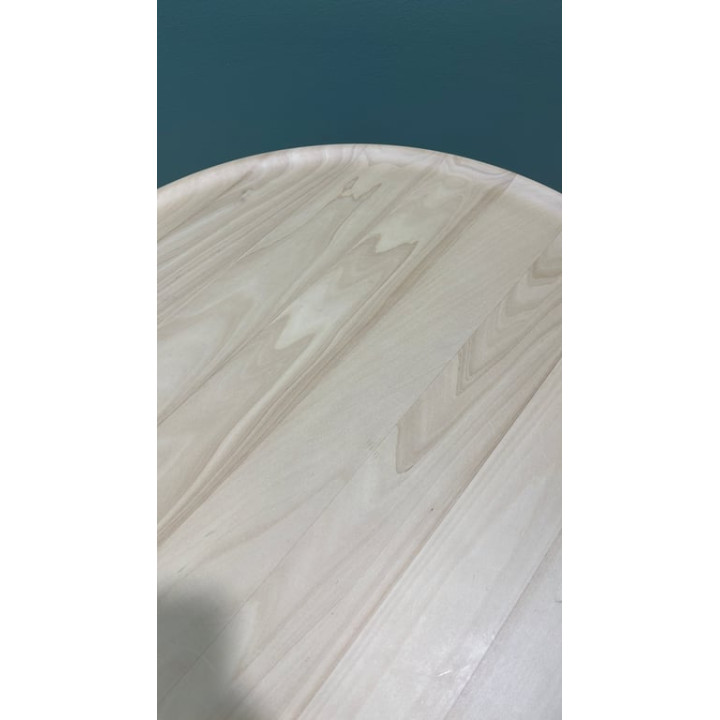 Table basse ronde en bois contreplaqué et plastique
