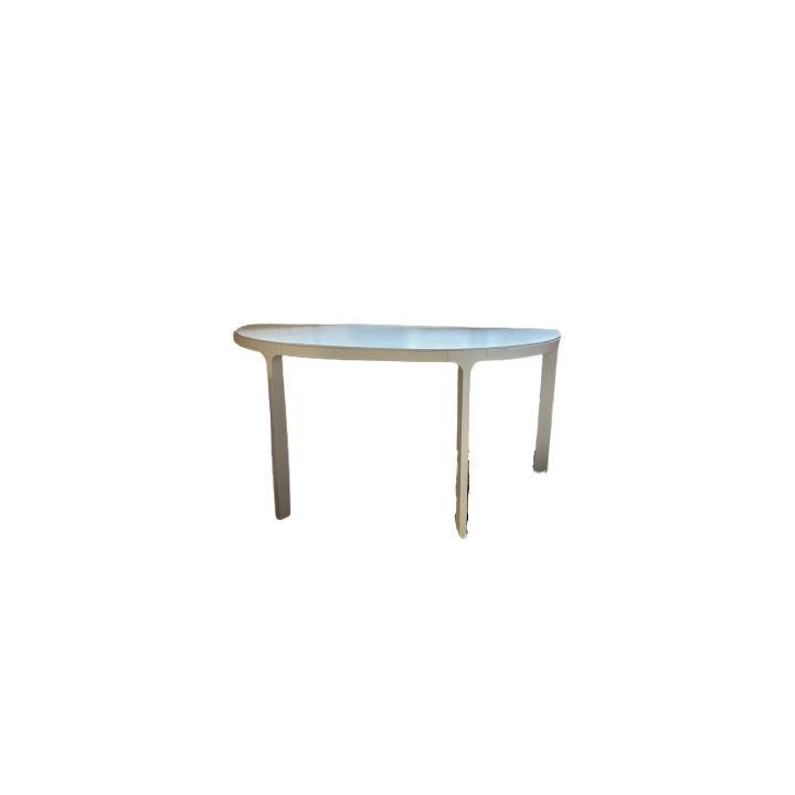 Bureau droit en mélaminé et métal blanc