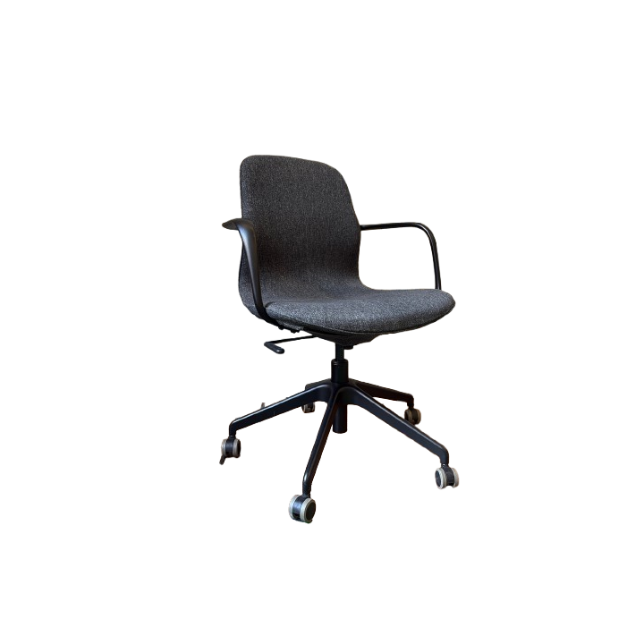 Chaise de réunion ergonomique avec roulettes et accoudoirs