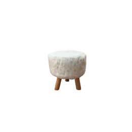 Tabouret en bois avec assise en tissu