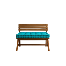 Banc en bois et tissu