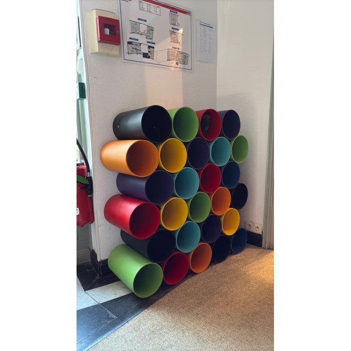 Casier de Rangement en Plastique sans Roulettes, 27 Compartiments
