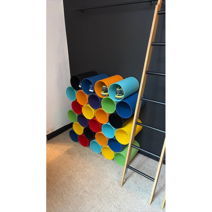 Casier de Rangement en Plastique sans Roulettes, 27 Compartiments