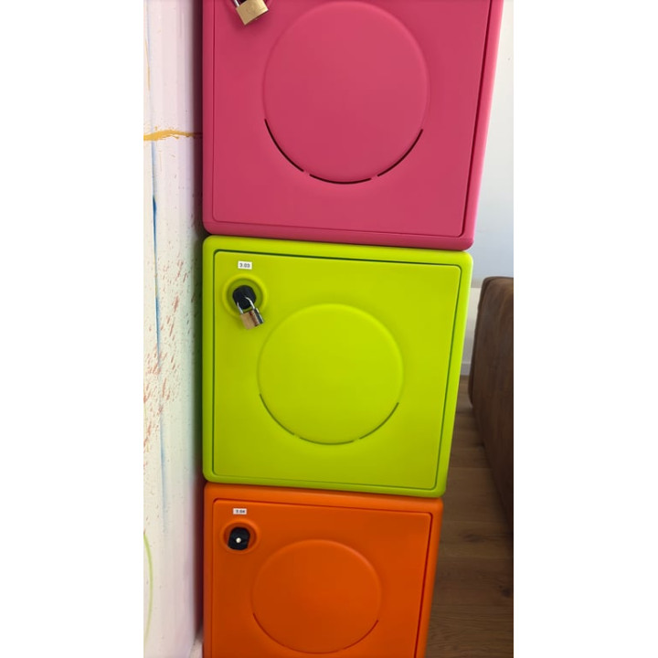 Casier en plastique à portes battantes, couleur Citrus