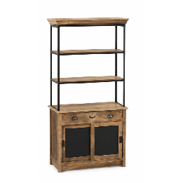 Rangement multifonction en métal et bois