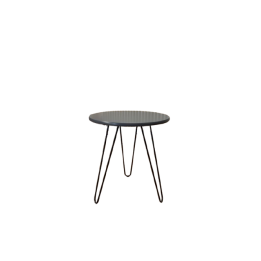 Table basse ronde en bois et métal