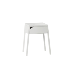 Table basse rectangulaire en mélaminé blanc