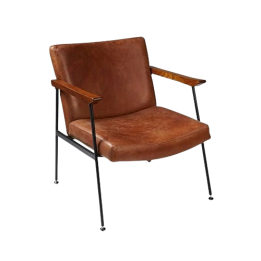 Fauteuil avec accoudoirs en bois