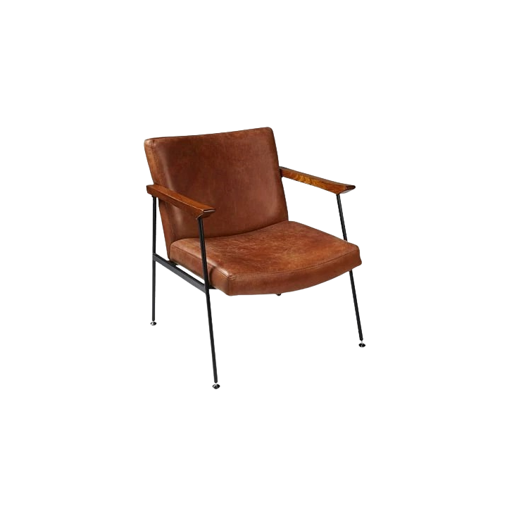 Fauteuil avec accoudoirs en bois
