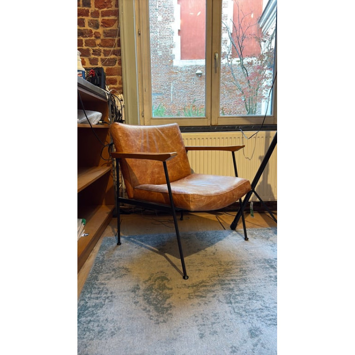 Fauteuil avec accoudoirs en bois