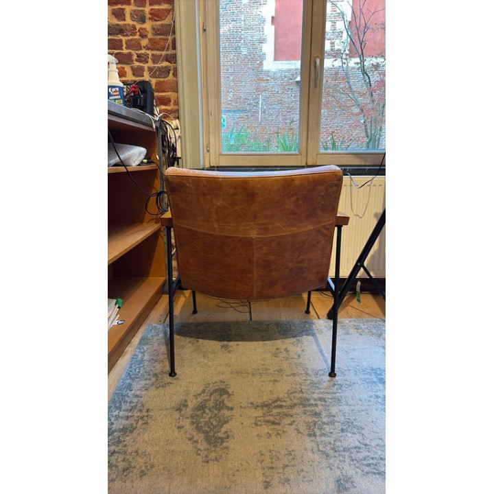 Fauteuil avec accoudoirs en bois
