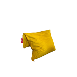 Pouf en tissu jaune