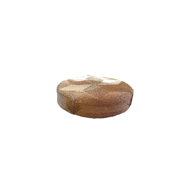 Pouf en osier avec assise large
