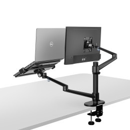Bras support écran + PC portable