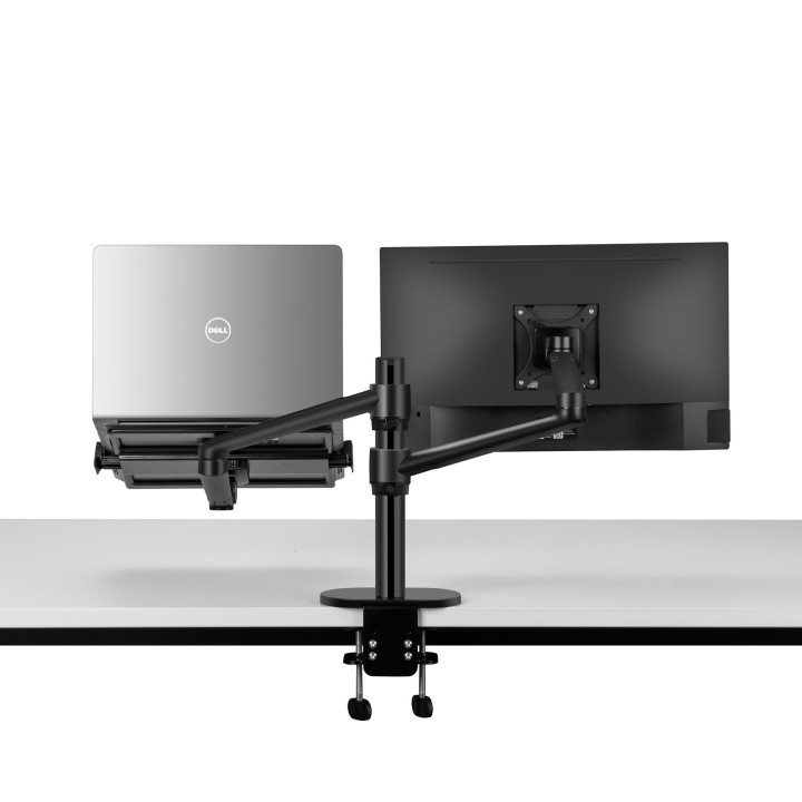 Bras support écran + PC portable