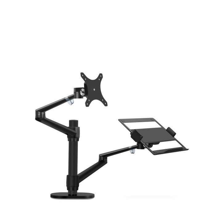 Bras support écran + PC portable