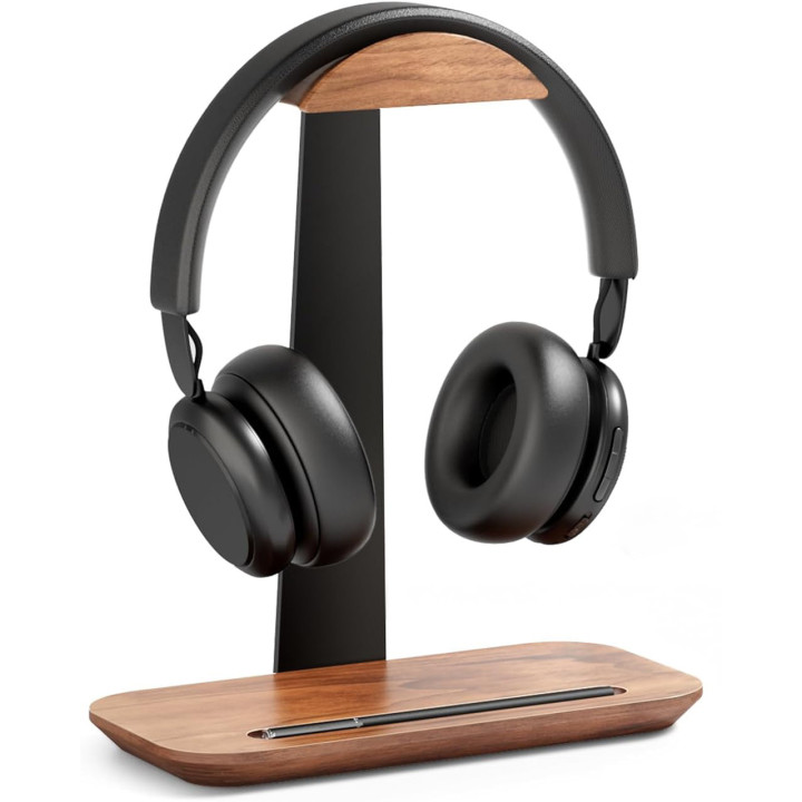 Support de casque Noyer massif