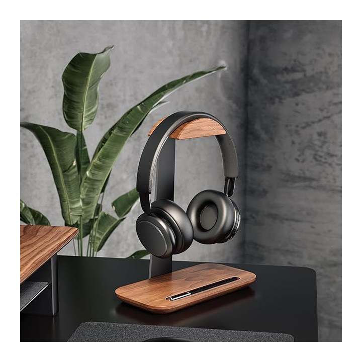 Support de casque Noyer massif